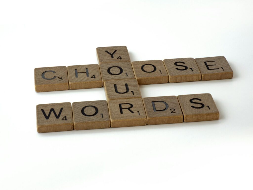 Word tiles spelling choose your words, teaching vocabulary with AI