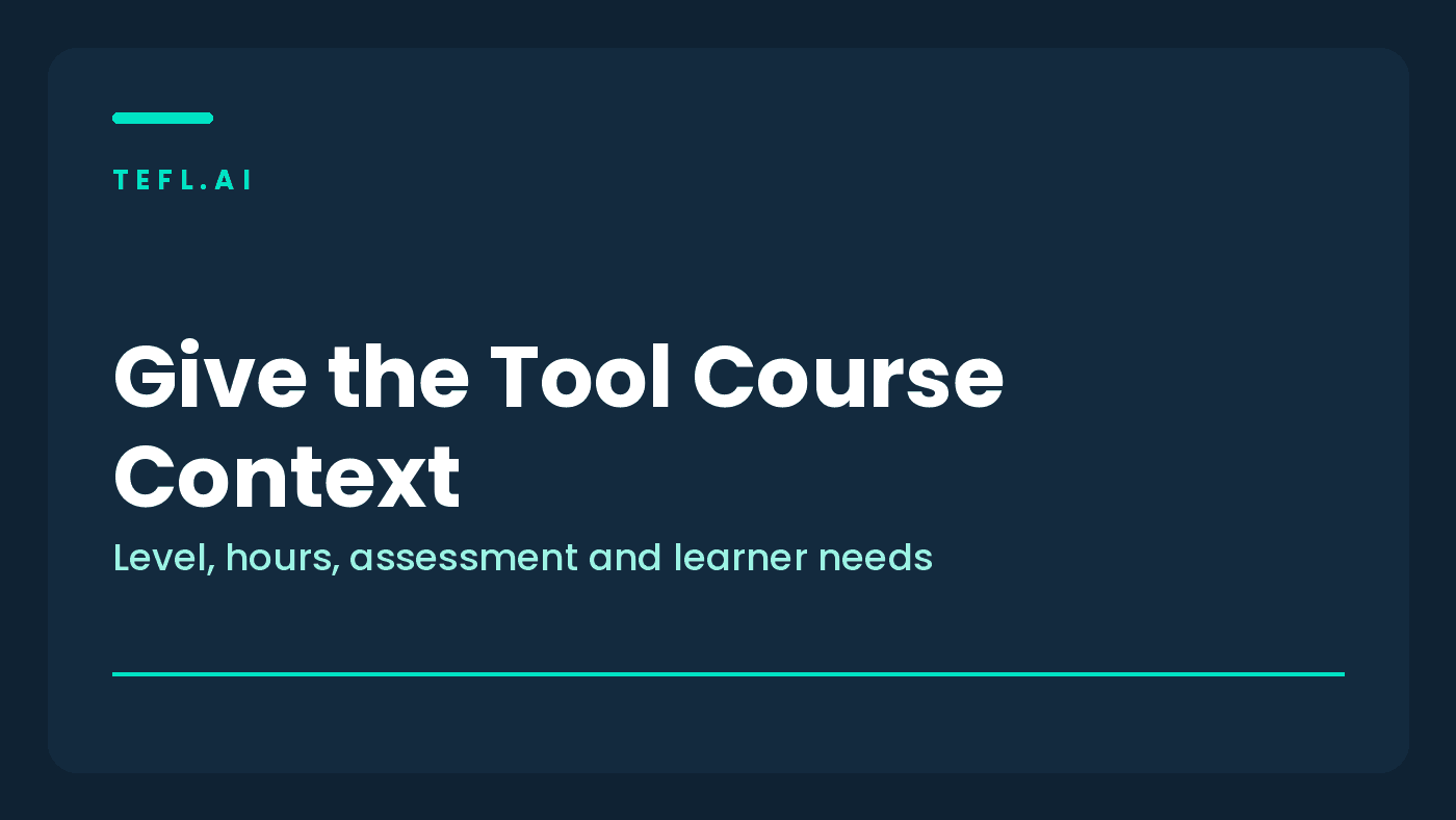 AI English teaching workflow for AI curriculum generator for English teachers