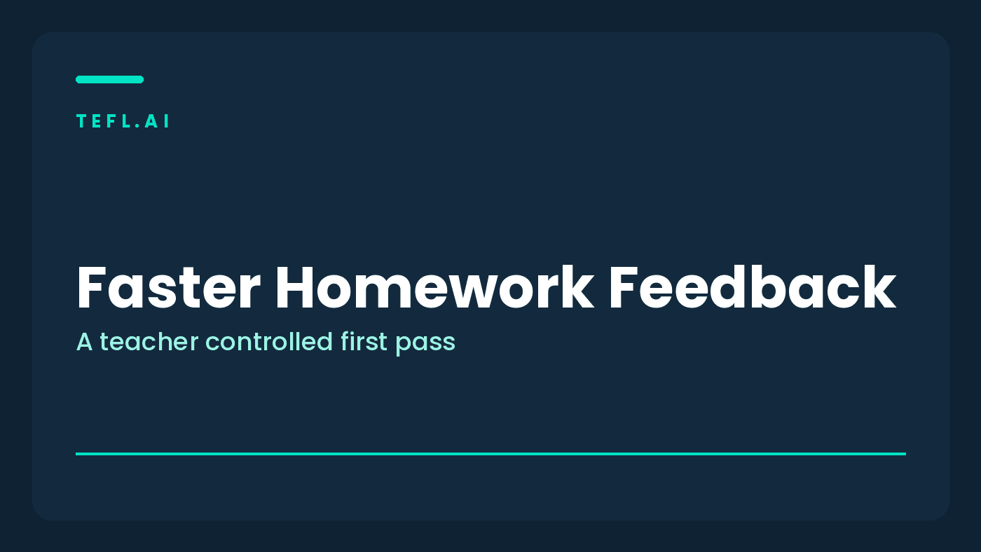 Teacher reviewing student work on a laptop for an AI homework feedback workflow