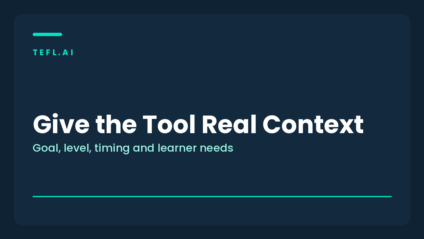 Teacher reviewing AI-generated English lesson slides