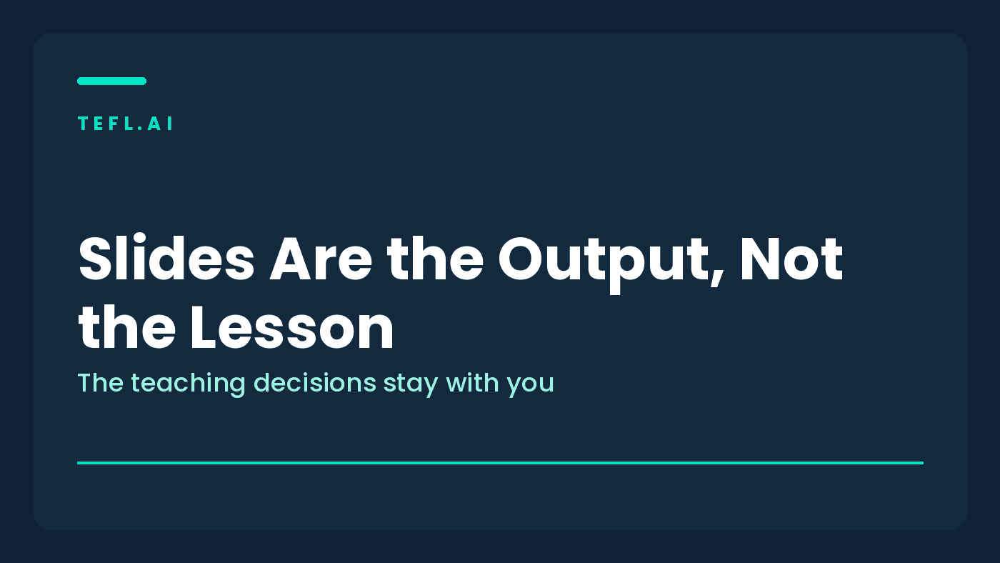 AI slides for English teachers lesson planning