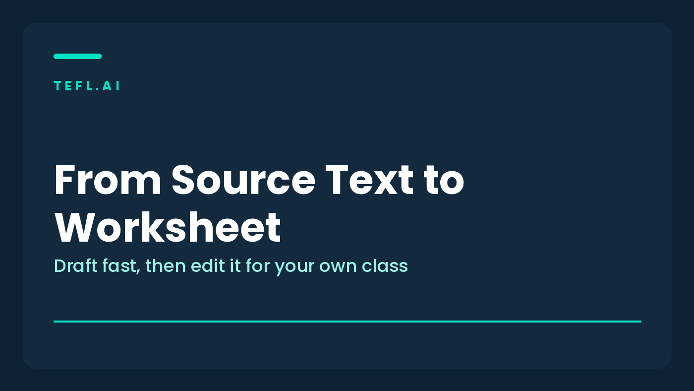 AI worksheet generator for ESL English teacher planning a lesson with AI tools on a laptop