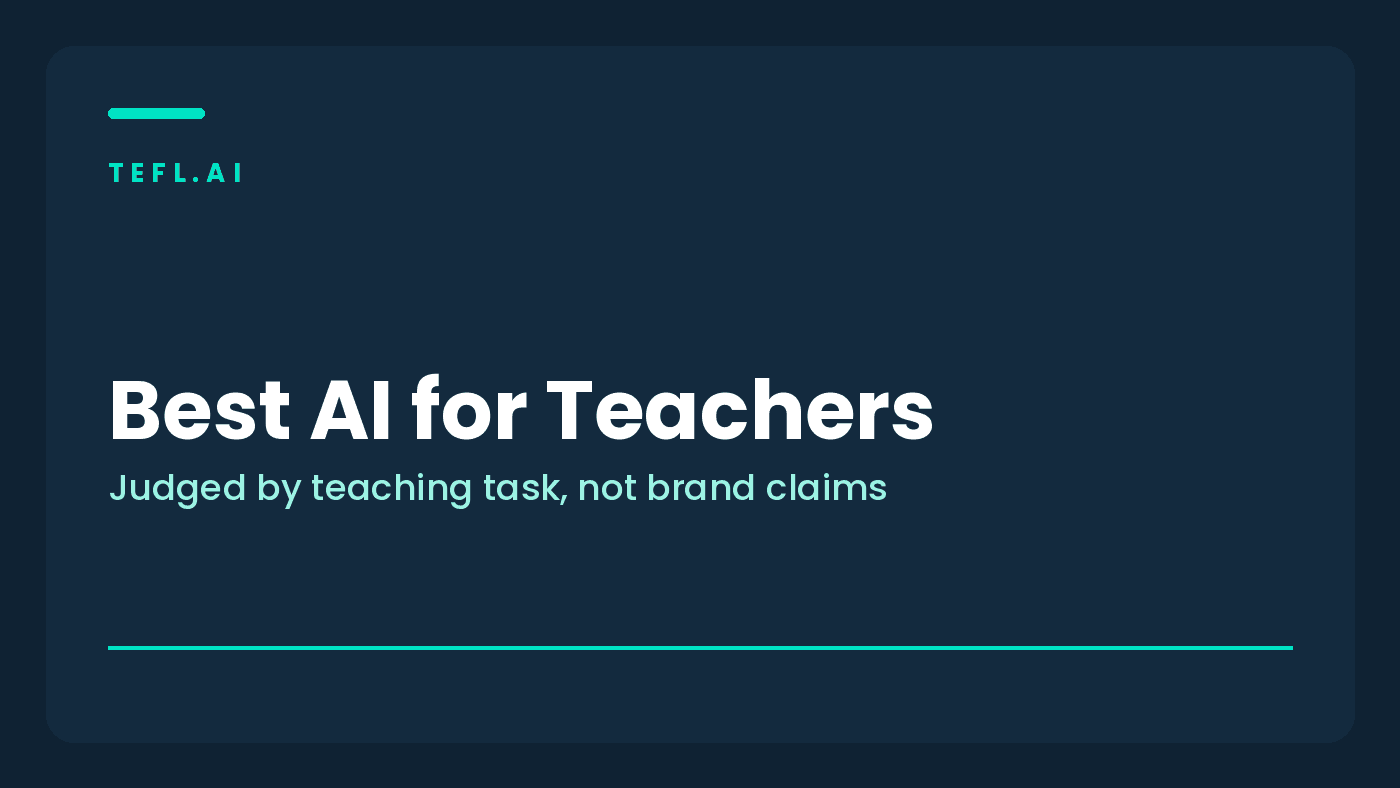 Best AI for Teachers: What English Teachers Actually Need