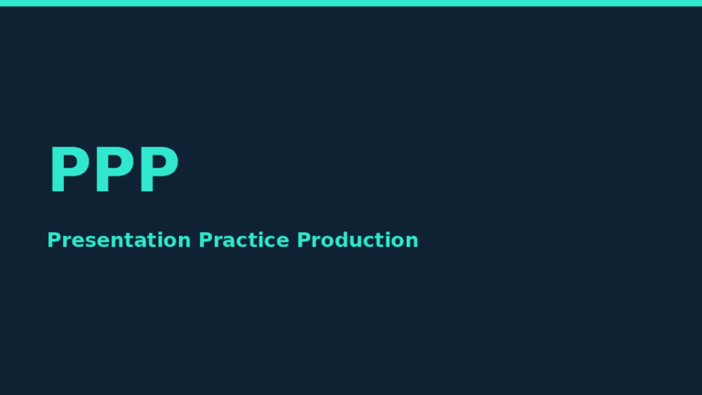 Presentation practice production PPP lesson framework explained for TEFL and ESL teachers